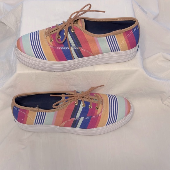 Keds X Sunny Life Striped Canvas Sneakers Multicolor Size 7 Platform Sole - Picture 2 of 12